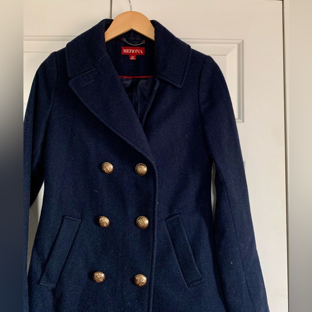 Women’s Navy Blue Merona Wool Pea Coat